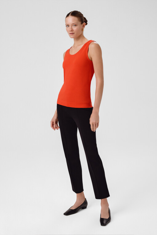 Black Pintuck Pocket Detail Women's Pants 