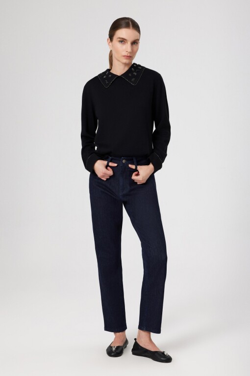 Blue High-Waisted Women's Jeans 
